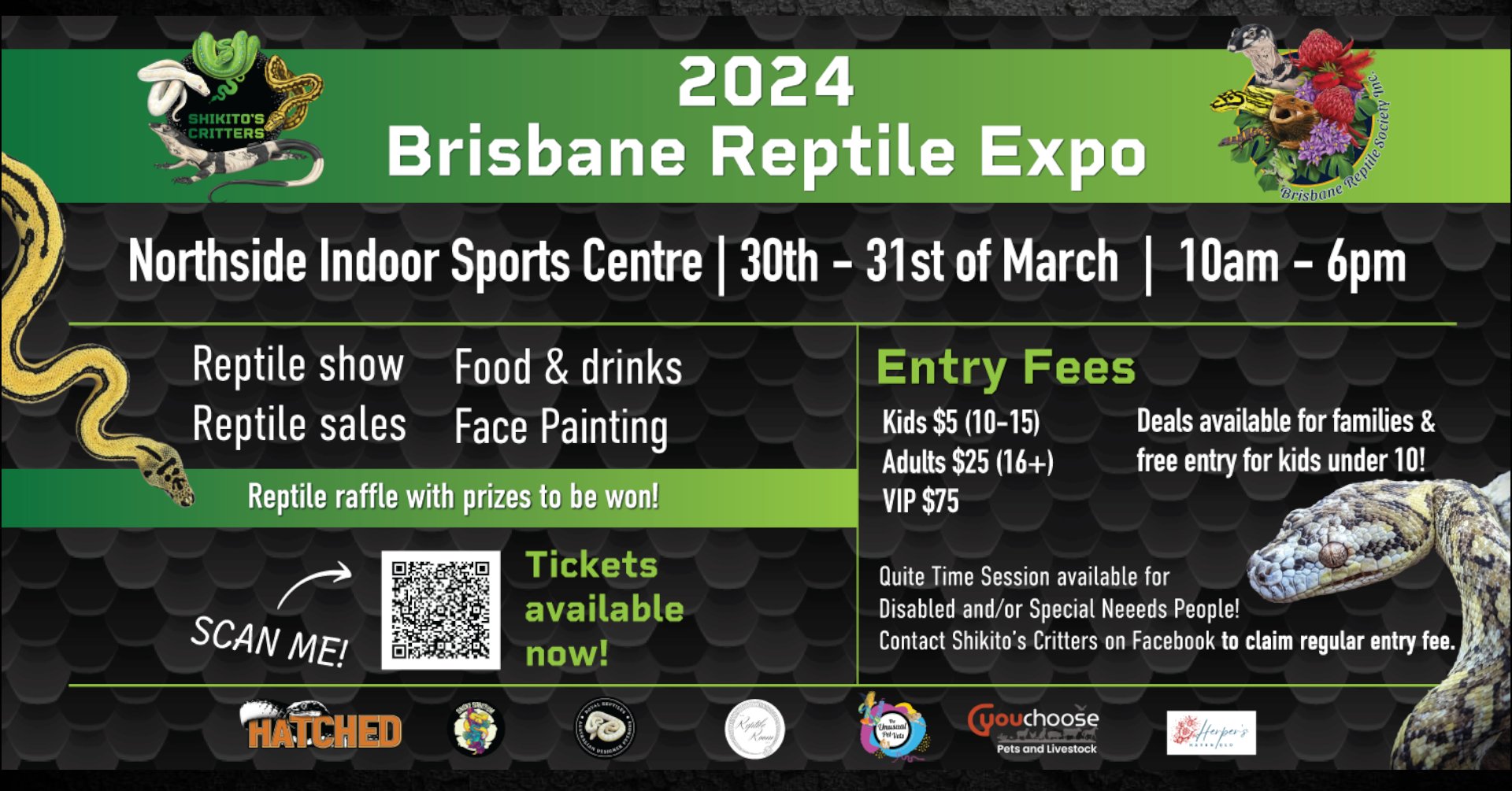 Watch Brisbane Reptile Expo! 2024 Live Stream Online